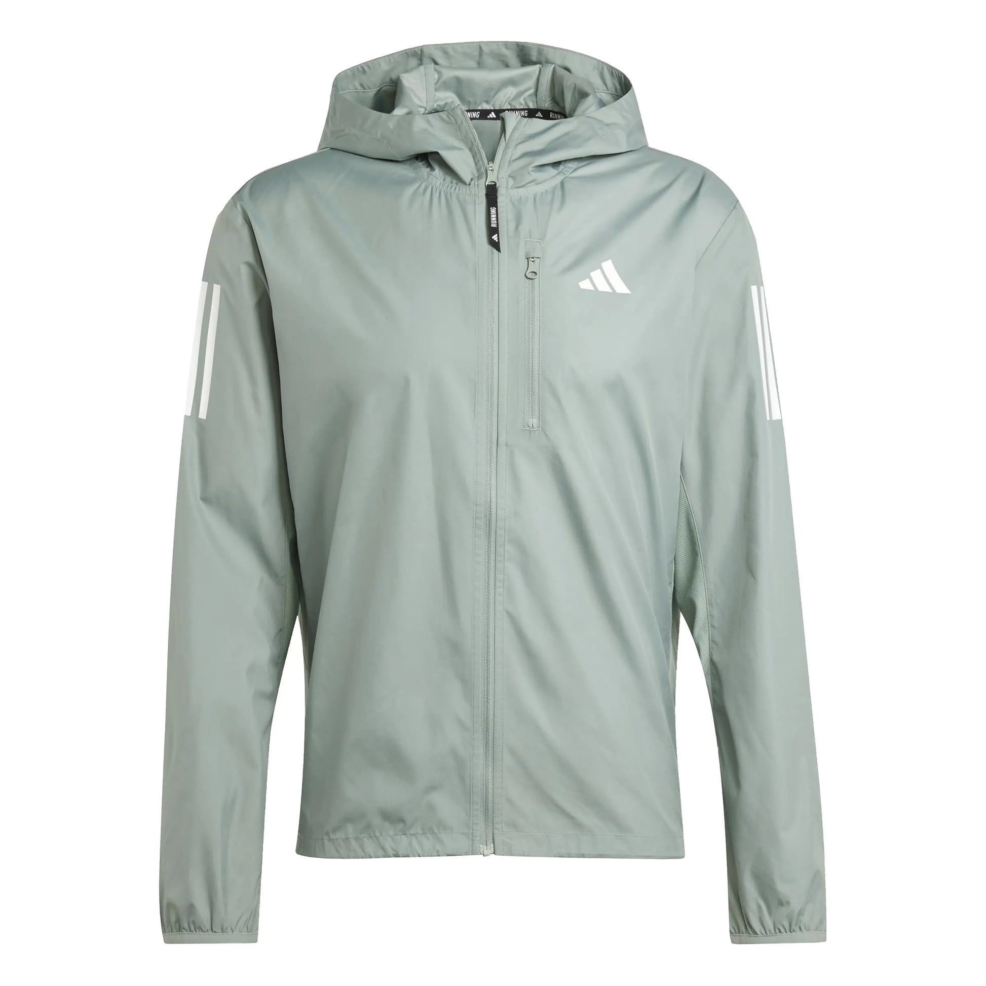 Adidas Men's Silver Green Mastery Running Jacket - Velora Luxury Fashion