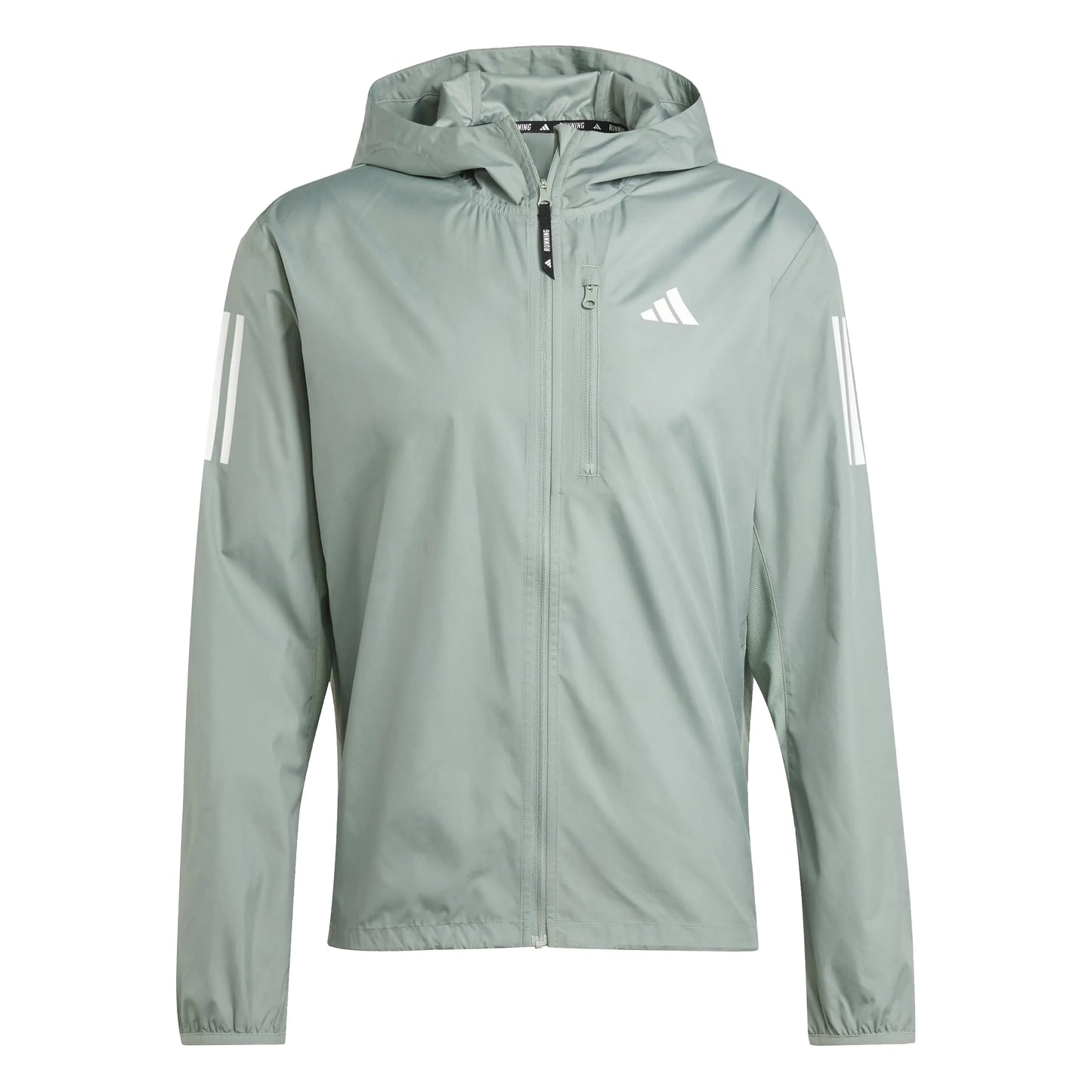 Adidas Men's Silver Green Mastery Running Jacket - Velora Luxury Fashion