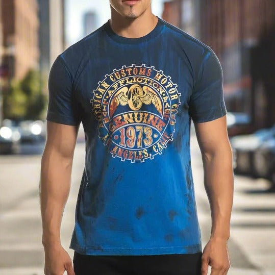 Affliction Men's Genuine Moto Short Sleeve Shirt Boutique of Leathers/Open Road