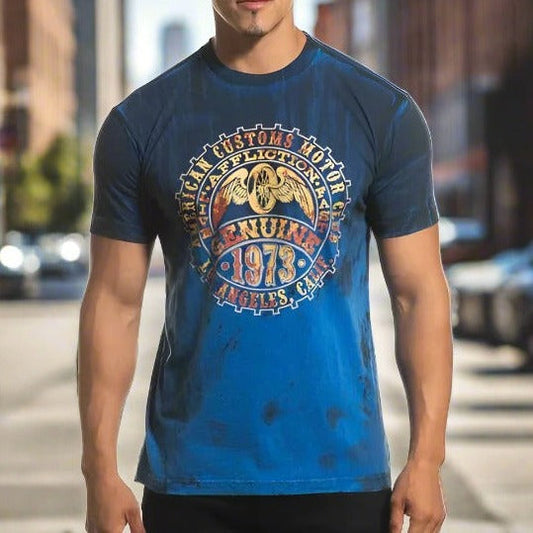 Affliction Men's Genuine Moto Short Sleeve Shirt Boutique of Leathers/Open Road