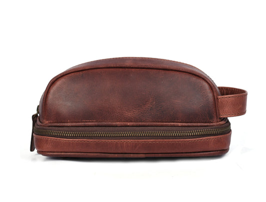 Akron Leather Toiletry Bag - Velora Luxury Fashion