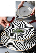 Allure Geometry Dinnerware Set - Velora Luxury Fashion