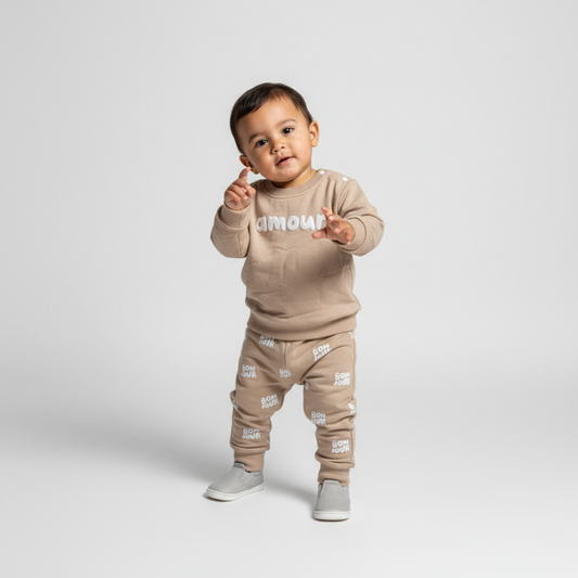 Amour Unisex Cotton Joggers Set - Velora Luxury Fashion