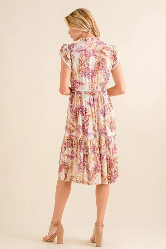 And The Why Boho Printed Tiered Dress - Velora Luxury Fashion