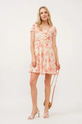 And The Why Square Neck Tiered Floral Fishnet Dress - Velora Luxury Fashion