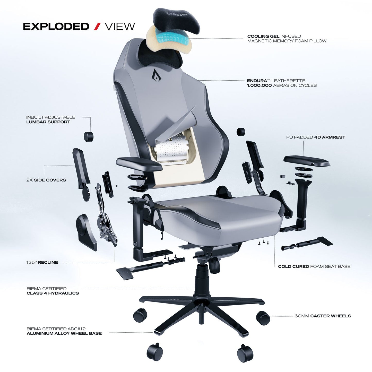 Apex Series - X11 Gray Gaming Chair