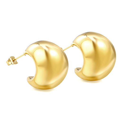 Arcadia Goldtone Studs - Velora Luxury Fashion