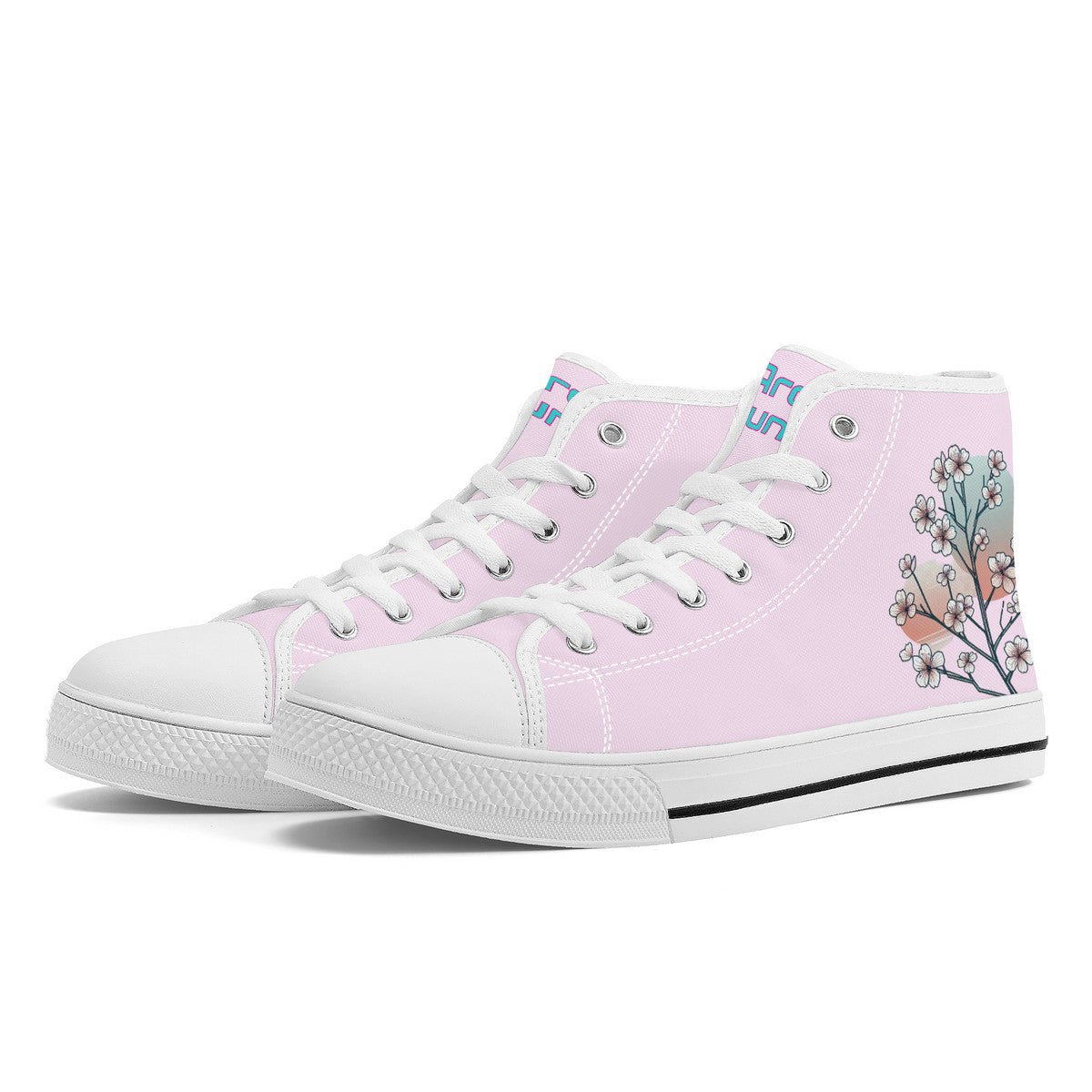 Arctic Sunset Sekura Canvas Hi-Top Shoes - Velora Luxury Fashion