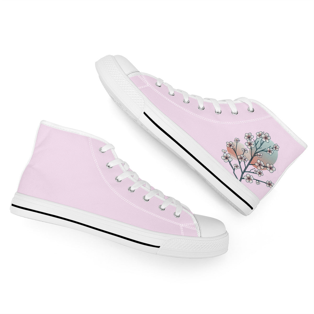 Arctic Sunset Sekura Canvas Hi-Top Shoes - Velora Luxury Fashion