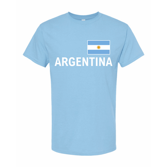 Argentina World Football Fan Tee – Light Blue - Velora