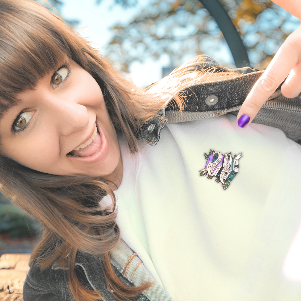 Ask Me About My "To Be Read" Pile | Collectible Pin - Velora