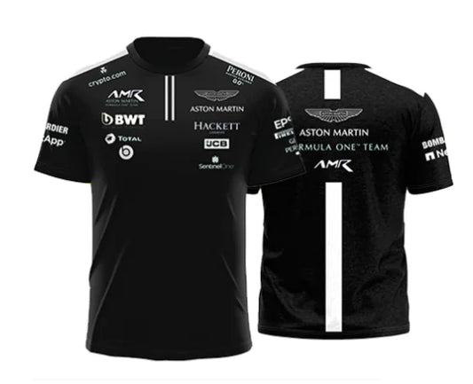 Aston Martin F1 Black Team Tee - Velora Luxury Fashion