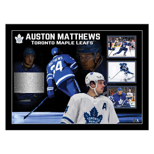 Auston Matthews Toronto Maple Leafs Framed Collage with PhotoGlass - Velora Luxury Fashion