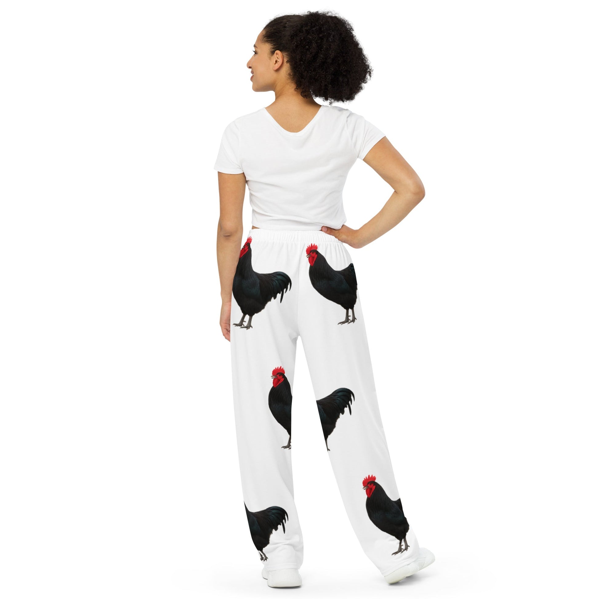 Australorp All-over print unisex wide-leg pants - Velora Luxury Fashion