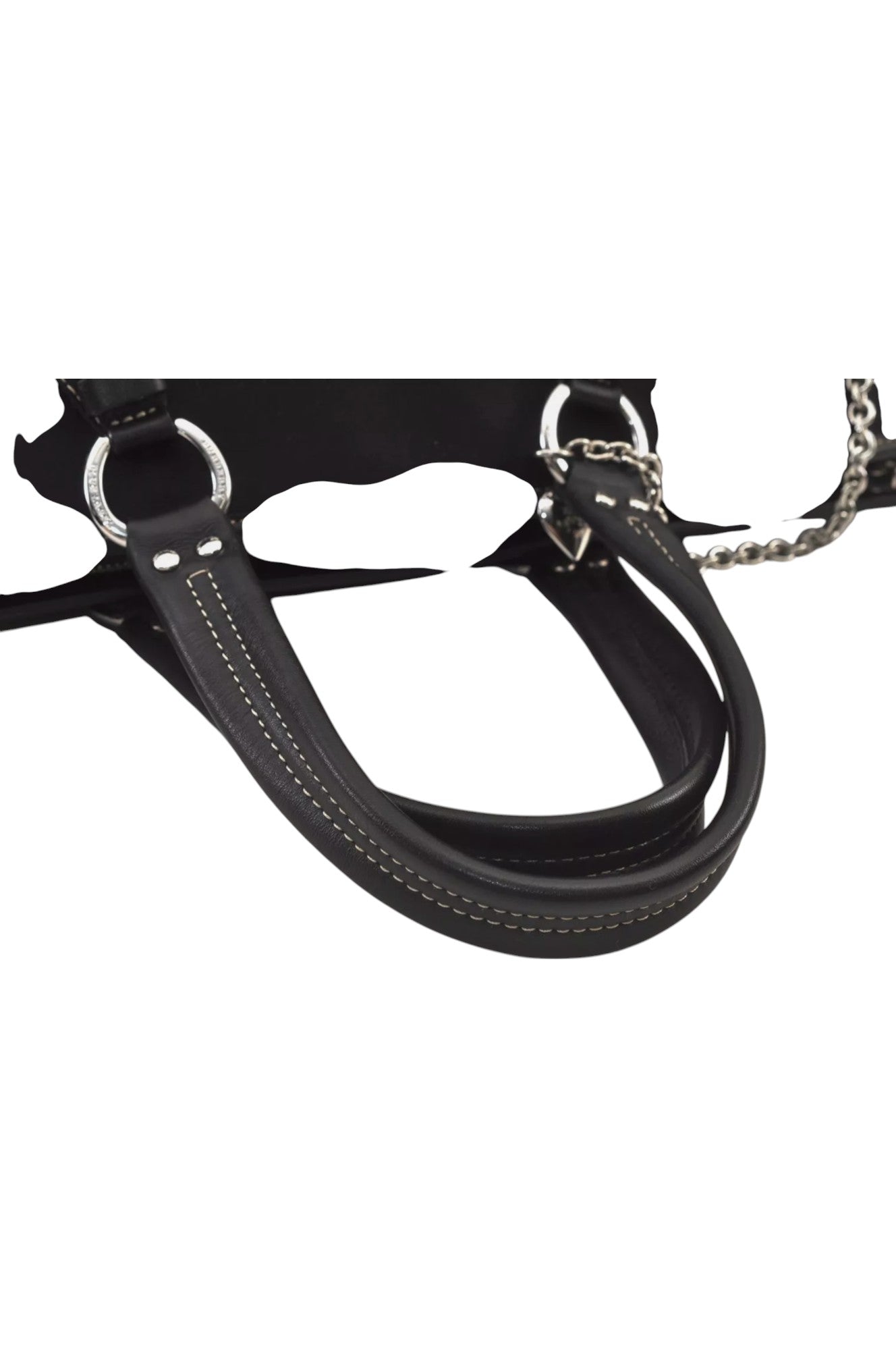 Authentic BURBERRY BLUE LABEL Hand Tote Bag Polyester Leather Black 7082L - Velora Luxury Fashion