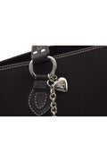 Authentic BURBERRY BLUE LABEL Hand Tote Bag Polyester Leather Black 7082L - Velora Luxury Fashion