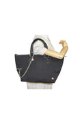 Authentic BURBERRY BLUE LABEL Hand Tote Bag Polyester Leather Black 7082L - Velora Luxury Fashion