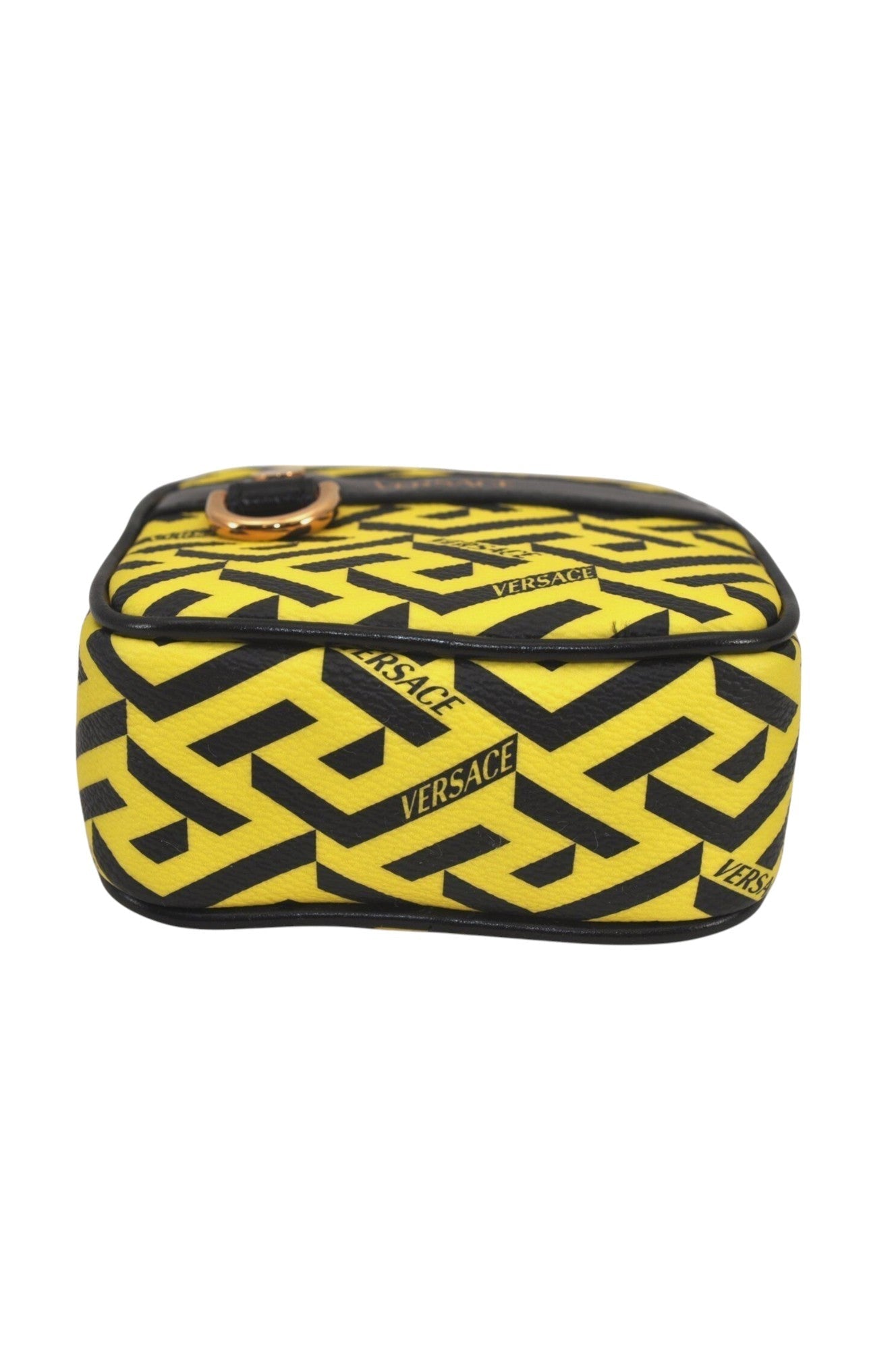 Authentic VERSACE La Greca Vintage Leather Pouch Purse Yellow Box Junk 7524L - Velora Luxury Fashion