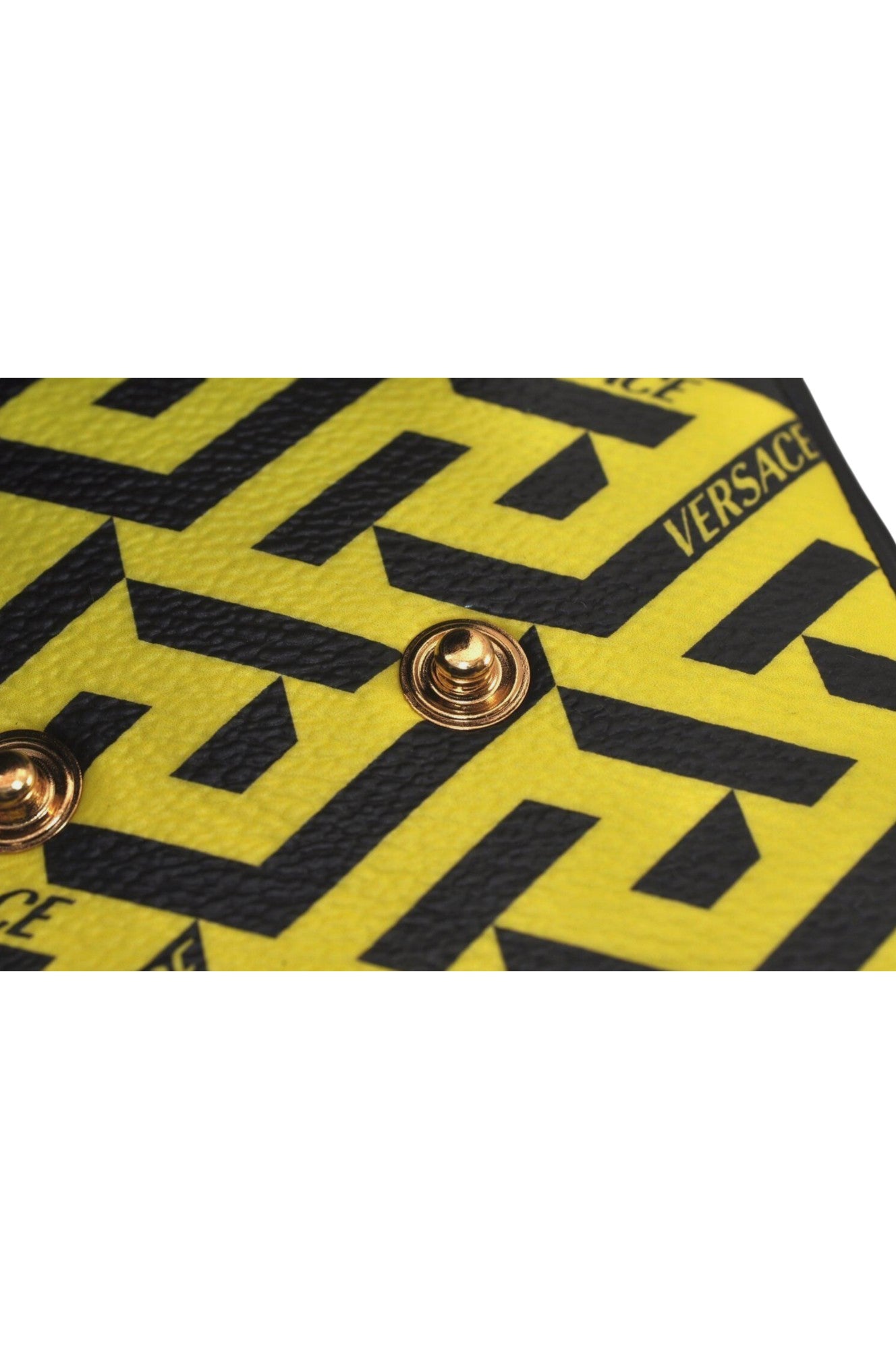 Authentic VERSACE La Greca Vintage Leather Pouch Purse Yellow Box Junk 7524L - Velora Luxury Fashion