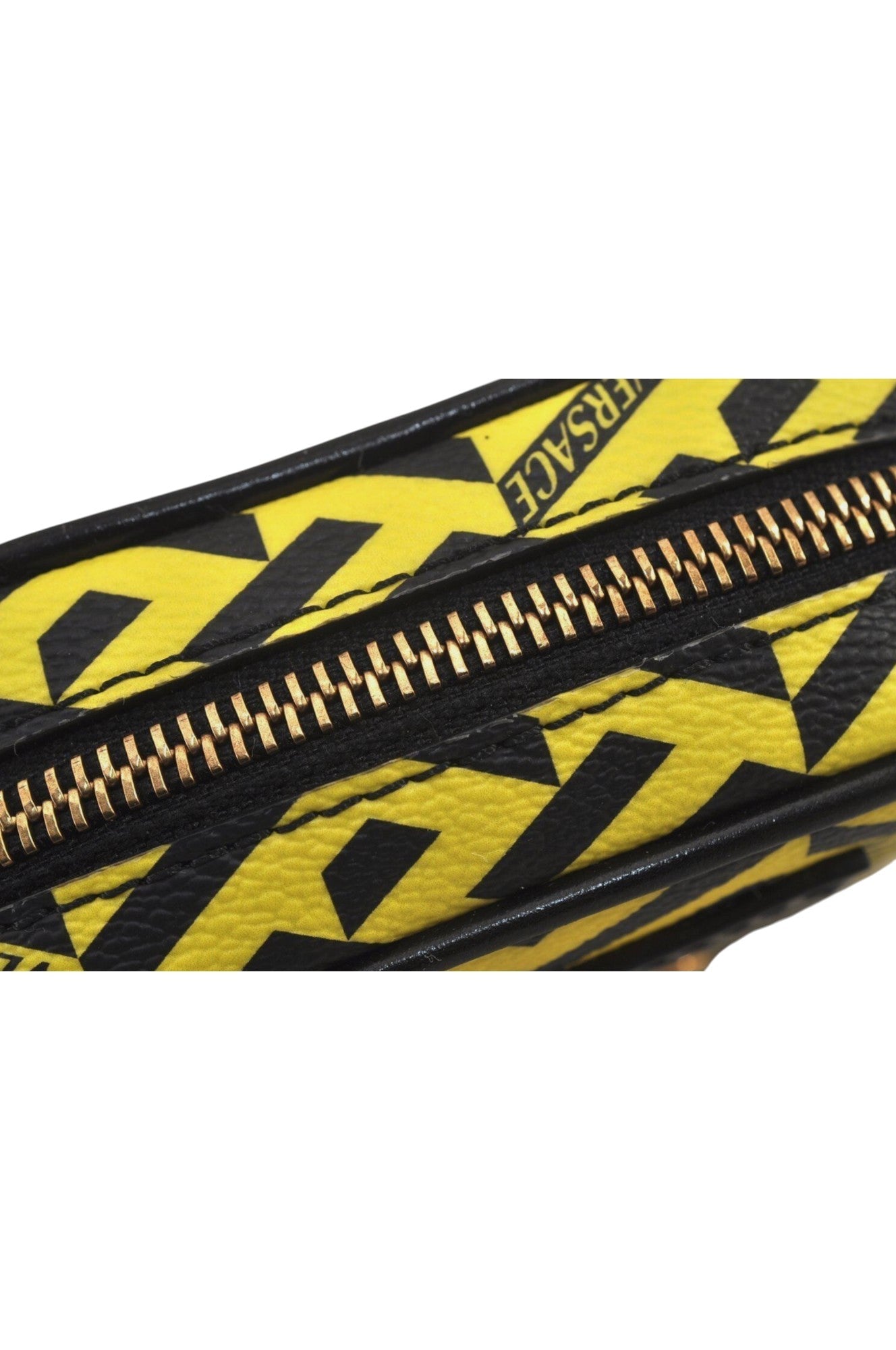 Authentic VERSACE La Greca Vintage Leather Pouch Purse Yellow Box Junk 7524L - Velora Luxury Fashion