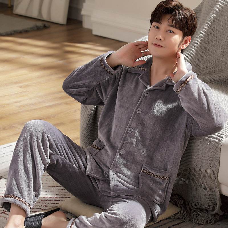 Autumn Pajamas – Flannel Trousers Sleepwear for Young Men EX-STOCK Canada