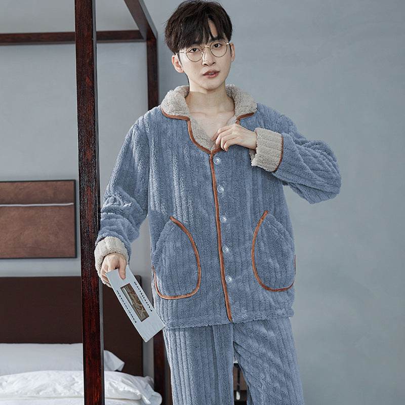 Autumn Pajamas – Flannel Trousers Sleepwear for Young Men EX-STOCK Canada
