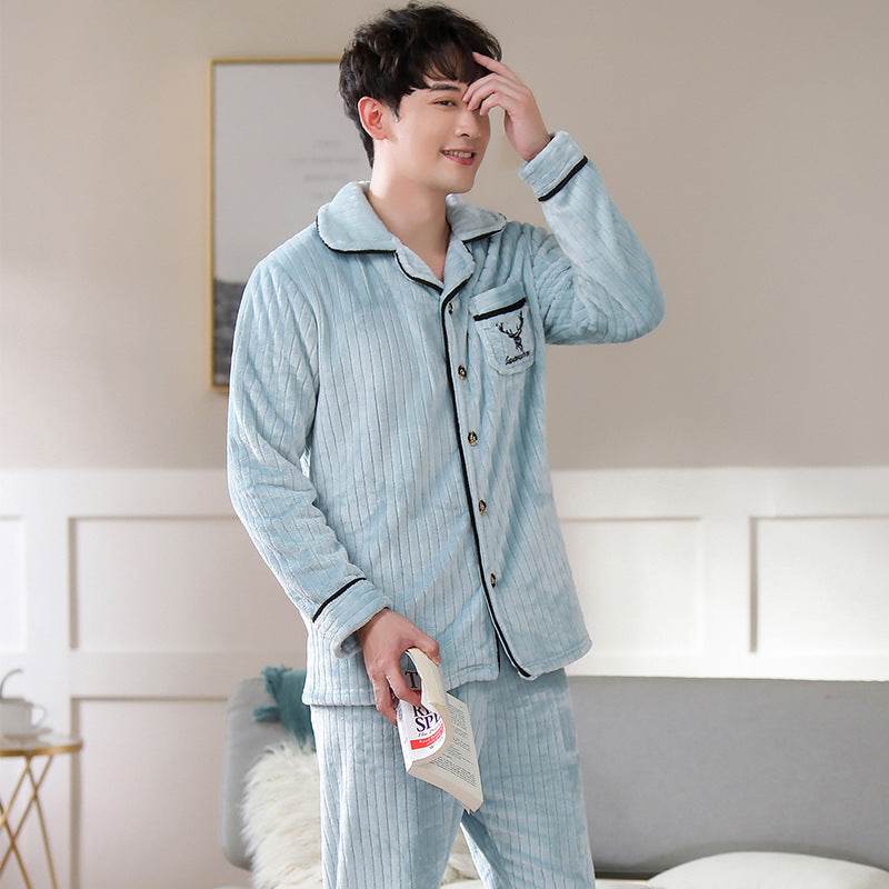 Autumn Pajamas – Flannel Trousers Sleepwear for Young Men EX-STOCK Canada