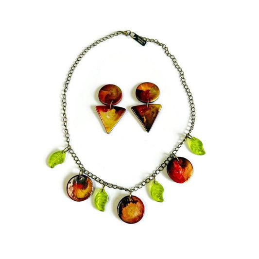 Handmade Autumn Leaf Charm Necklace Handmade - Velora Luxury Fashion