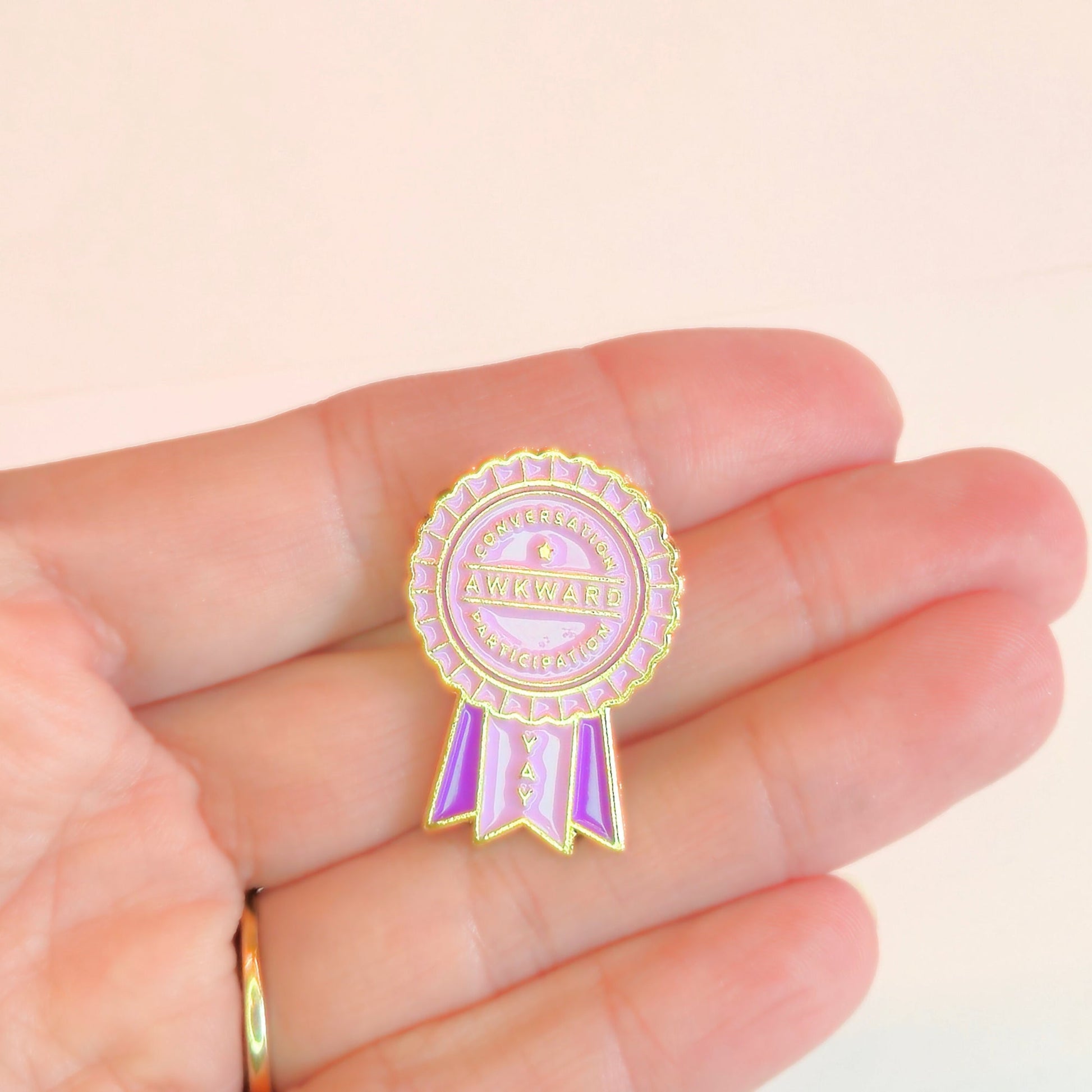 Awkward Conversation Participation (Award Ribbon) | Collectible Pin - Velora
