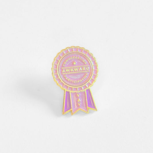 Awkward Conversation Participation (Award Ribbon) | Collectible Pin - Velora