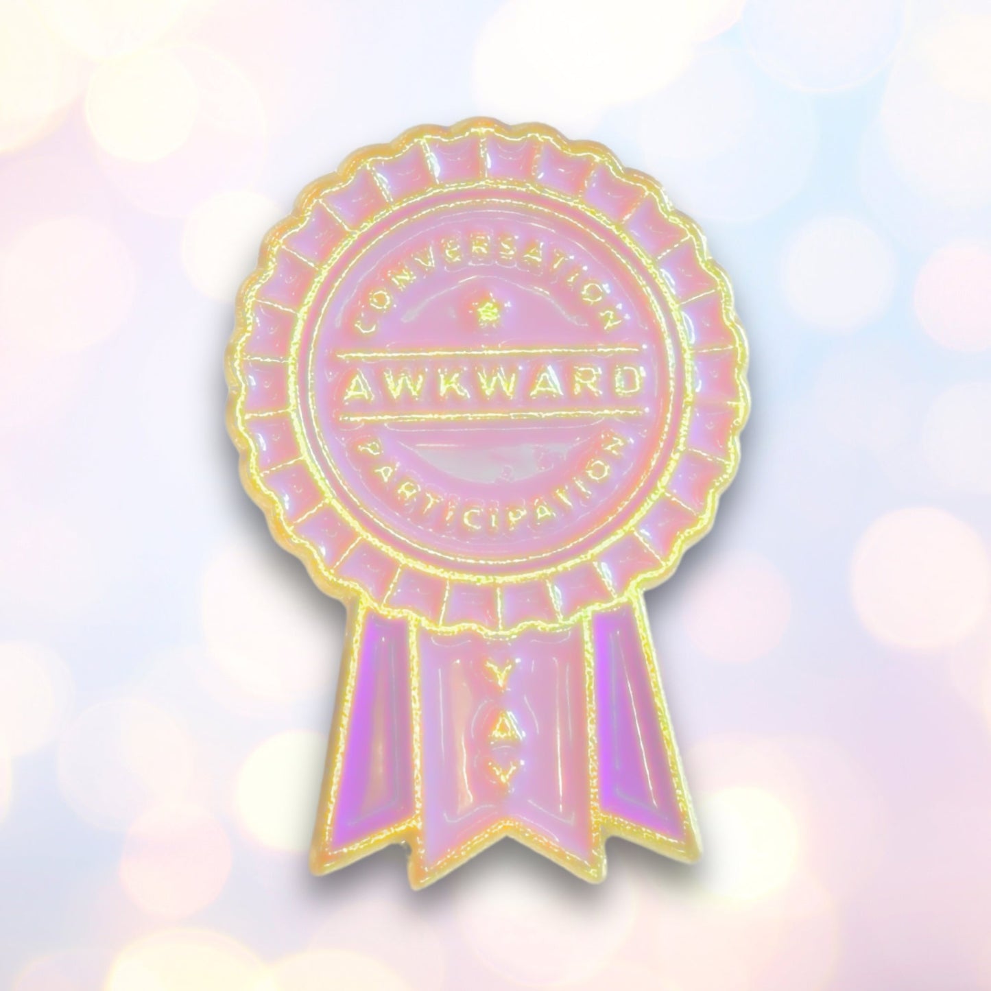 Awkward Conversation Participation (Award Ribbon) | Collectible Pin - Velora