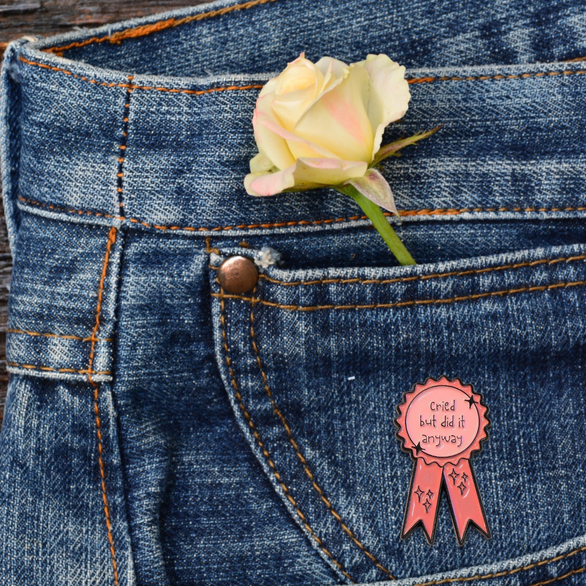 Cried But Did It Anyway (Award Ribbon) | Collectible Pin - Velora