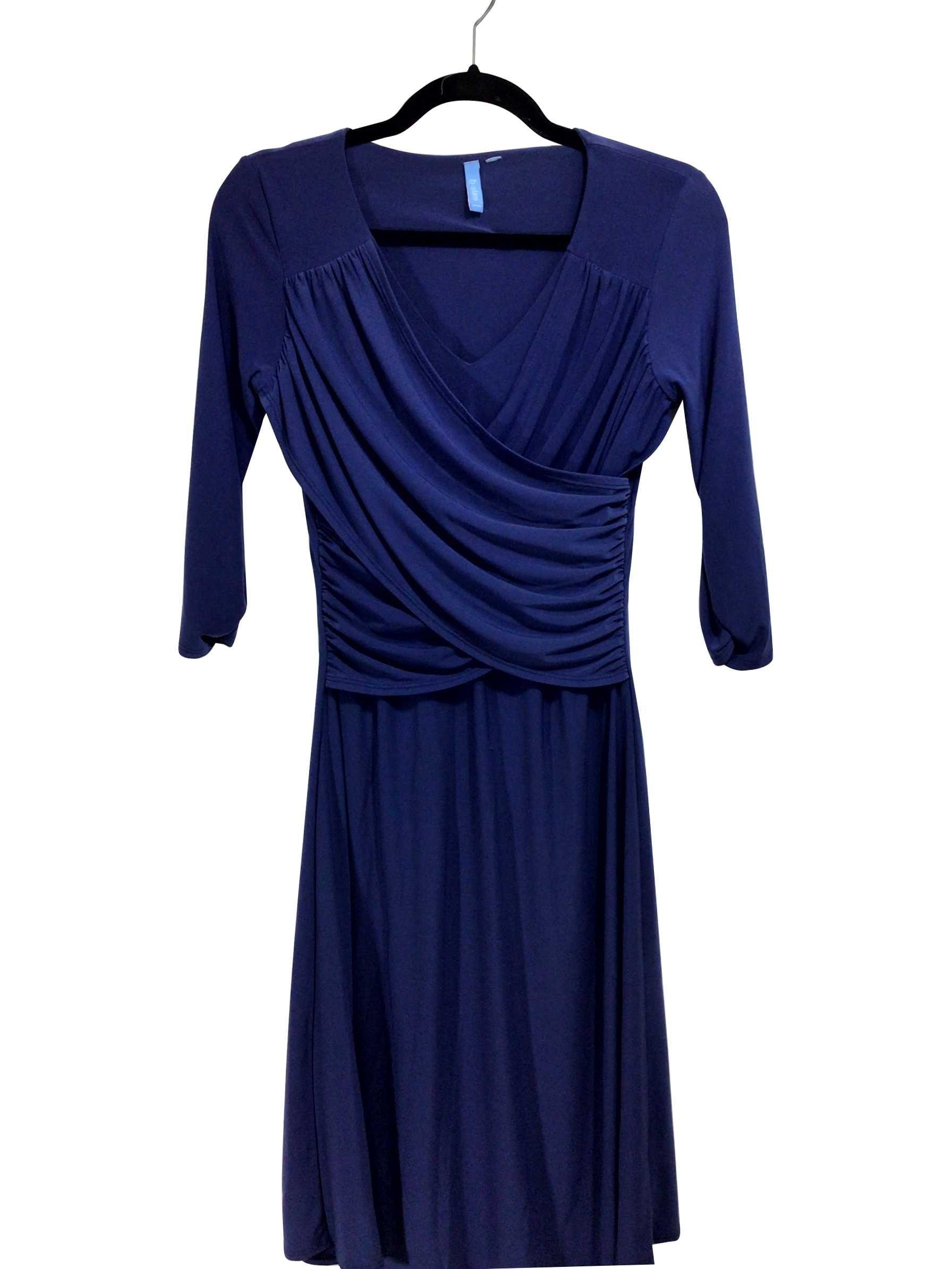 B SLIM Regular fit Wrap Dress in Blue - S - Velora