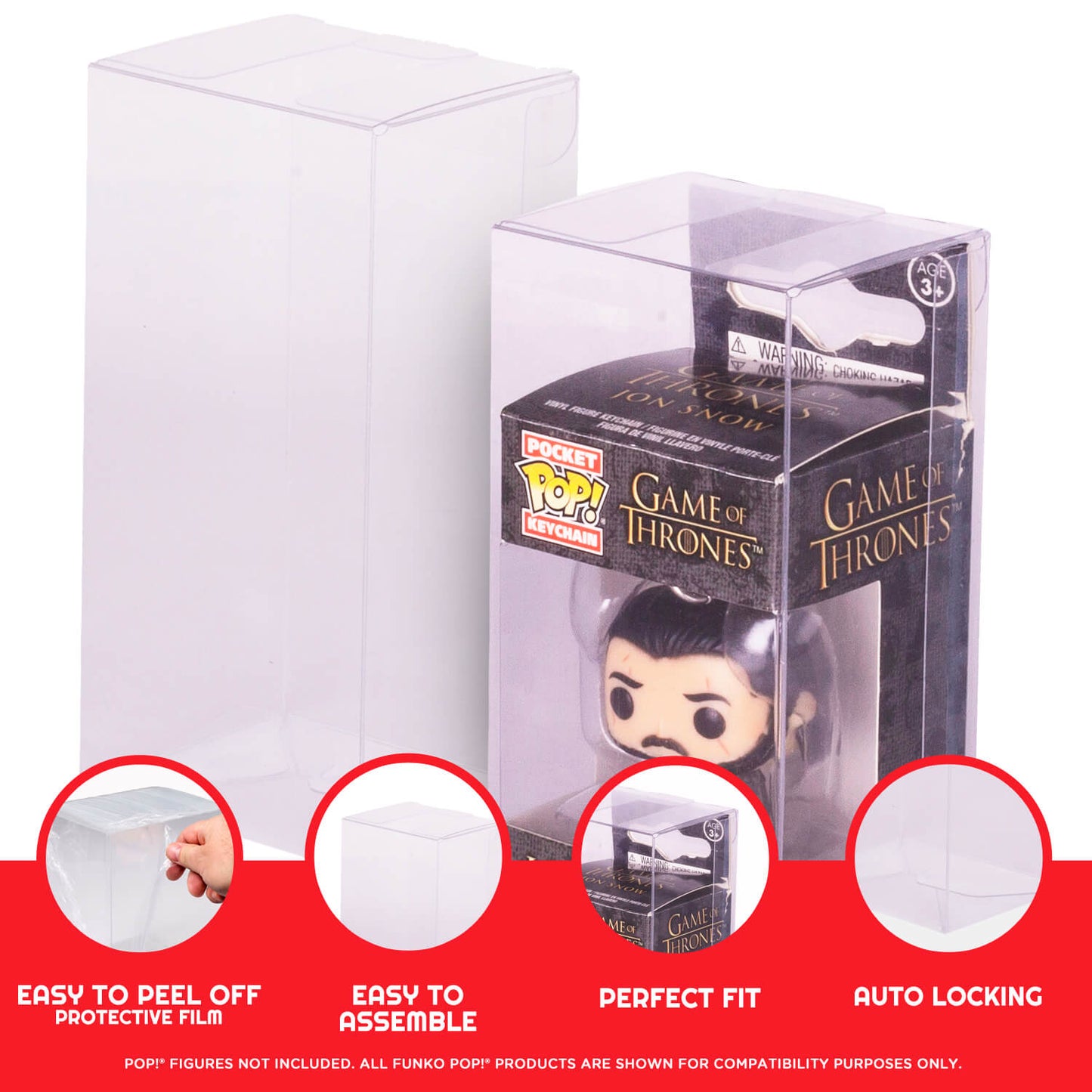 EVORETRO Funko Pop Keychain PET Protectors