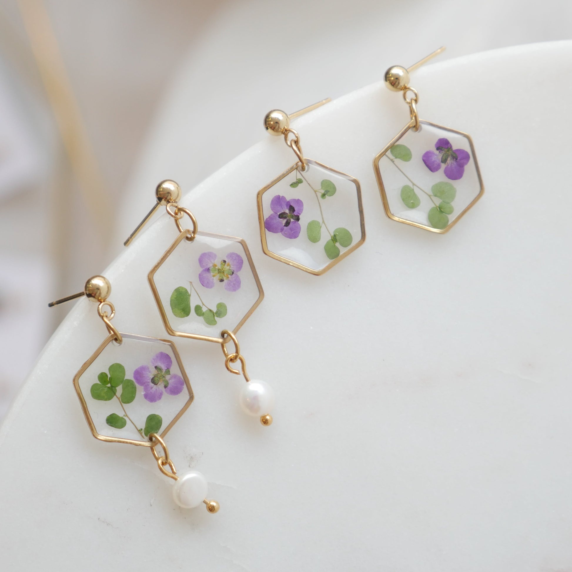 Boucles d’oreilles Chloé - Hexa (moyen) - Velora