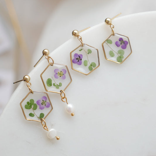 Boucles d’oreilles Chloé - Hexa (moyen) - Velora