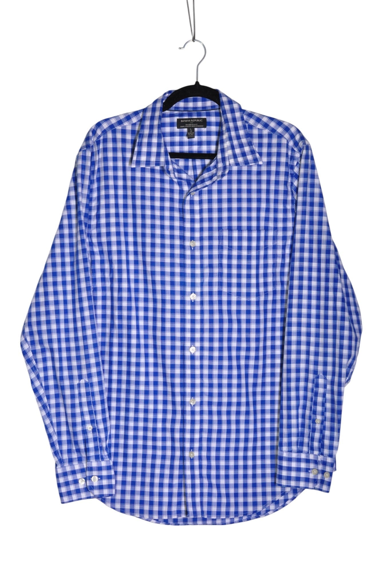 BANANA REPUBLIC Men Button Down Tops Regular fit in Blue - L - Velora Luxury Fashion