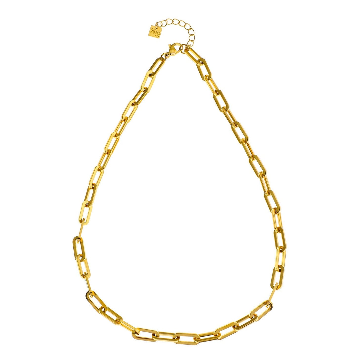 BAYSWATER 22": Contemporary Paper Clip Gold Chain Necklace - Velora Luxury Fashion