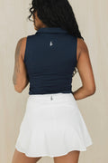 Sleeveless Polo Shirt - Velora Luxury Fashion