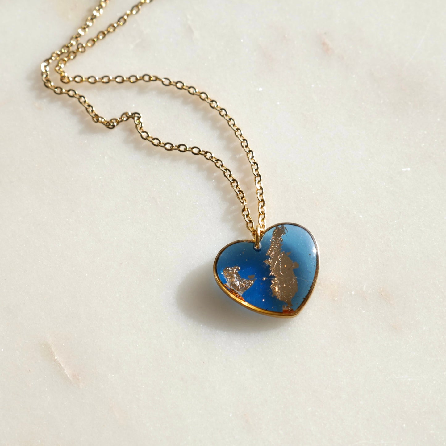 Collier Céleste - coeur (grand) - Velora