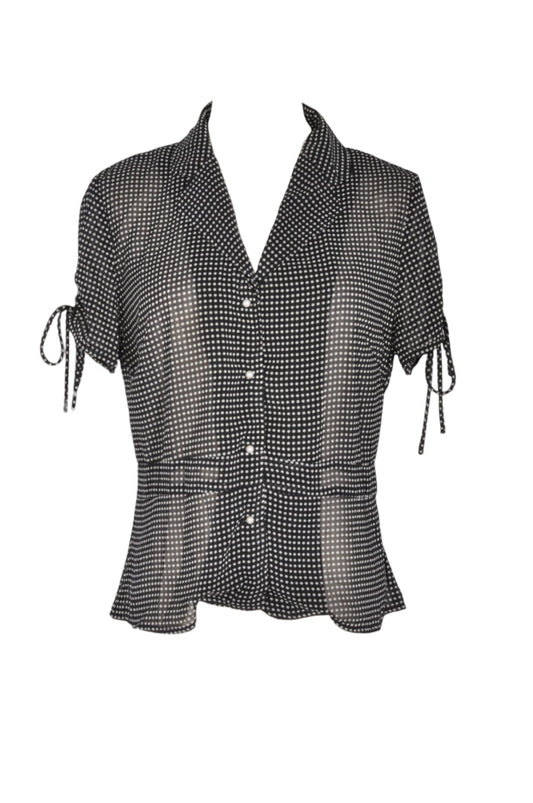 BEECHERS BROOKS Women Button Down Tops Regular fit in Black - M - Velora Luxury Fashion