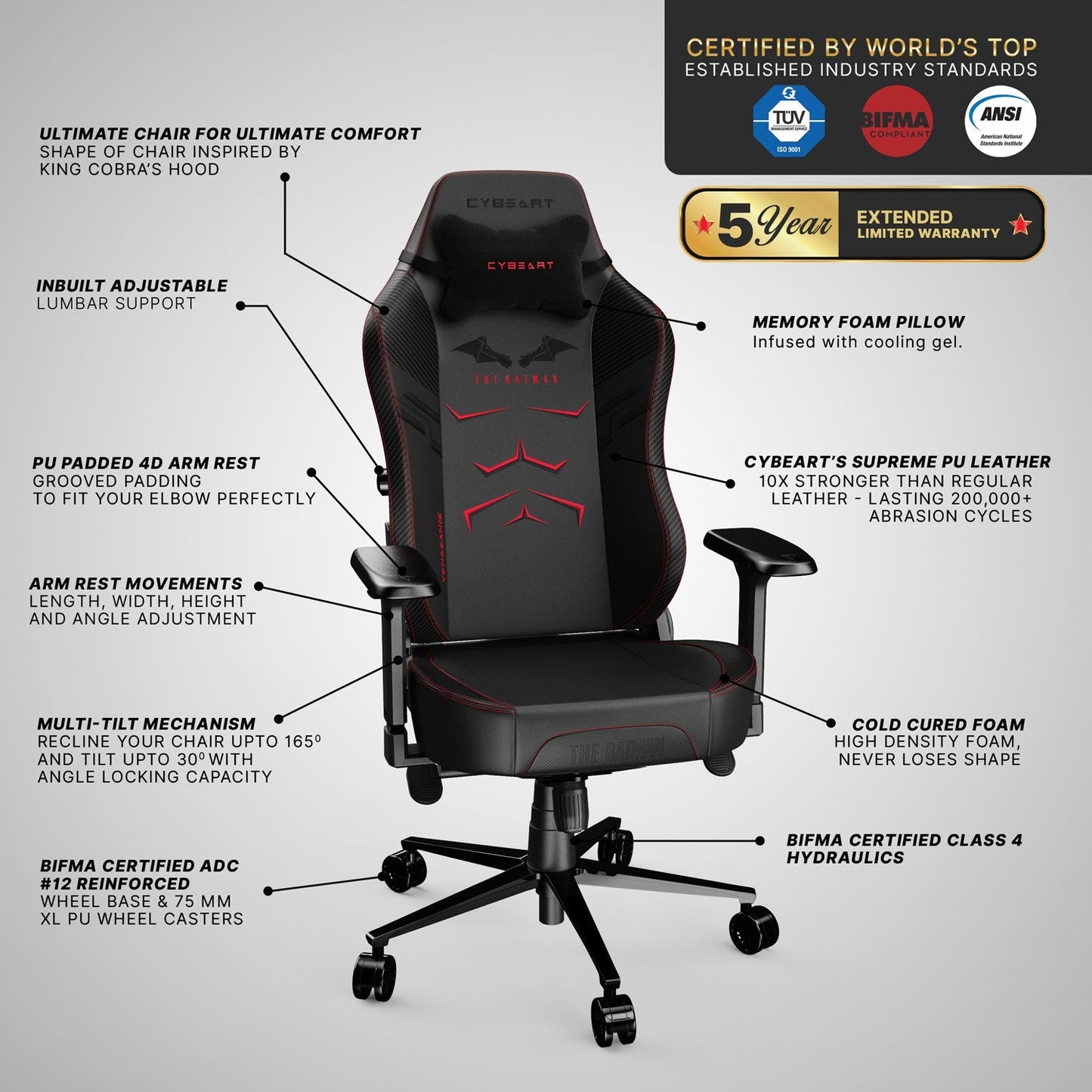 The Batman Gaming Chair - Velora
