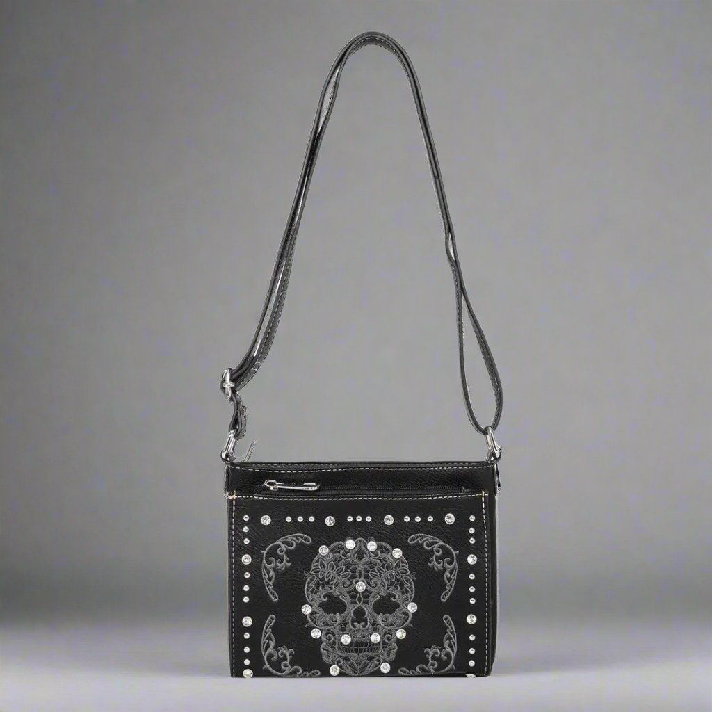 BOL Cross Body Sugar Skull Faux Leather Handbag - Velora Luxury Fashion
