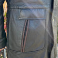 BOL Men's Double Collar Two-Tone Long Coat | Leather Jacket - Velora Luxury Fashion