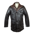 BOL Men's Double Collar Two-Tone Long Coat | Leather Jacket - Velora Luxury Fashion