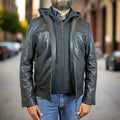 BOL Men's Eduardo Hoodie Leather Jacket - Velora Luxury Fashion
