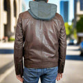 BOL Men's Eduardo Hoodie Leather Jacket - Velora Luxury Fashion