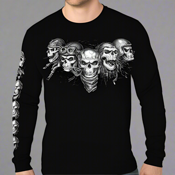 BOL Men's Five Skulls Long Sleeve Shirt - Velora Luxury Fashion