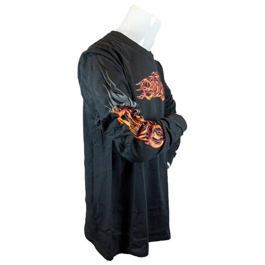 BOL Men's Flaming Bobber Motorcycle Long Sleeve Shirt - Velora Luxury Fashion