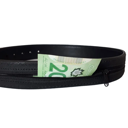 BOL Men's Hidden Pocket Grain Leather Money Belt - Velora Luxury Fashion
